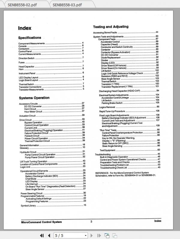 Caterpillar Lift Truck EP18T 36V Service Manuals 2