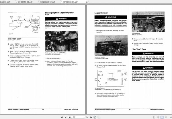 Caterpillar Lift Truck EP18T 48V Service Manuals 3