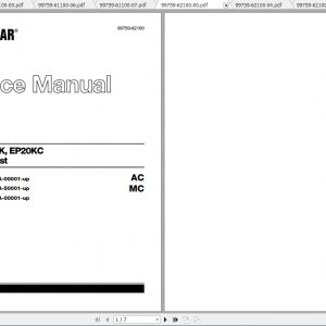 Caterpillar Lift Truck EP20KC Service Manuals 1