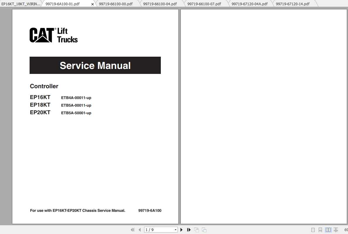 Caterpillar Lift Truck EP20KT Service Manuals 1