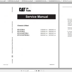 Caterpillar Lift Truck EP20TCB Service Manuals 1