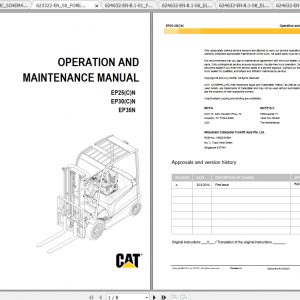 Caterpillar Lift Truck EP25N Service Manuals 1