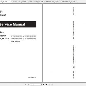 Caterpillar Lift Truck EP28CA Service Manuals 1