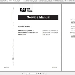 Caterpillar Lift Truck EP30CA1J Service Manuals 1