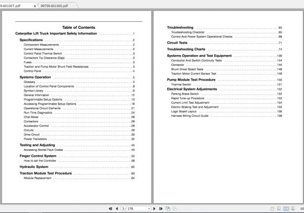 Caterpillar Lift Truck EP30 36 48V MCIII Service Manuals 2