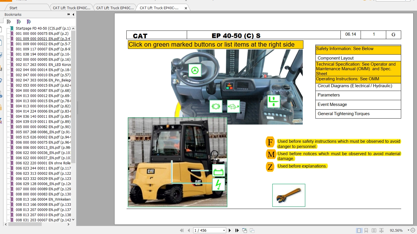 Caterpillar Lift Truck EP40C EP50S Service Manuals 1