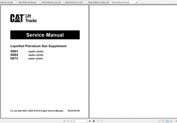 Caterpillar Lift Truck GC15 Service Manuals 1