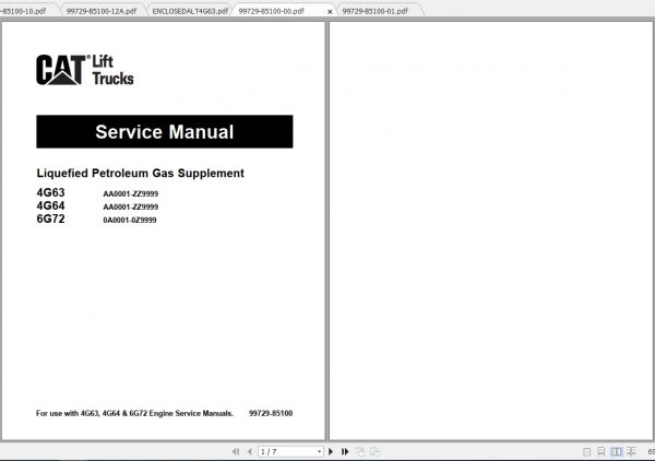 Caterpillar Lift Truck GC18 Service Manuals 1