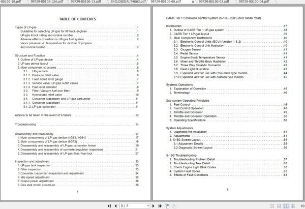 Caterpillar Lift Truck GC20HP Service Manuals 2