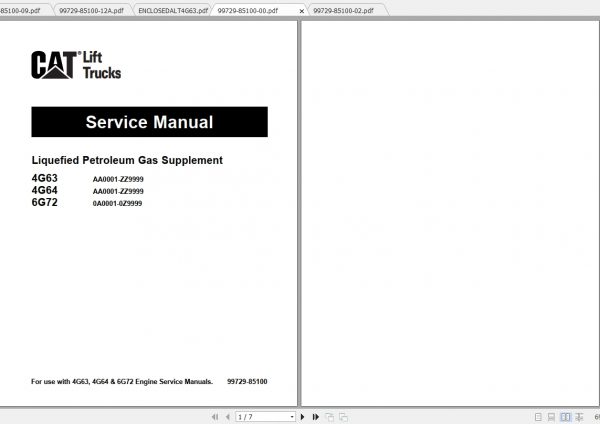 Caterpillar Lift Truck GC20 Service Manuals 1