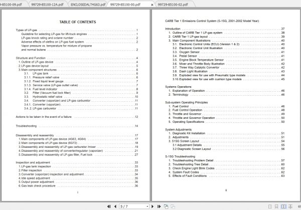 Caterpillar Lift Truck GC20 Service Manuals 2
