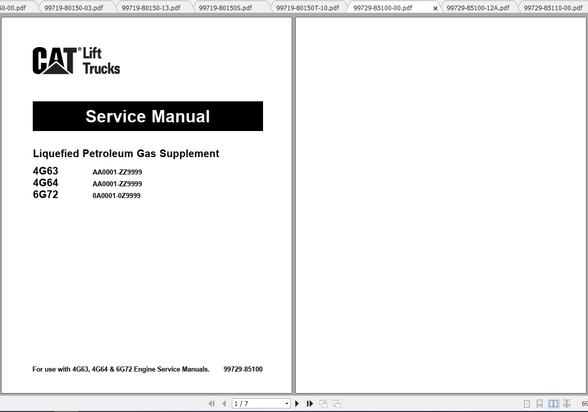 Caterpillar Lift Truck GC25K Service Manuals 1