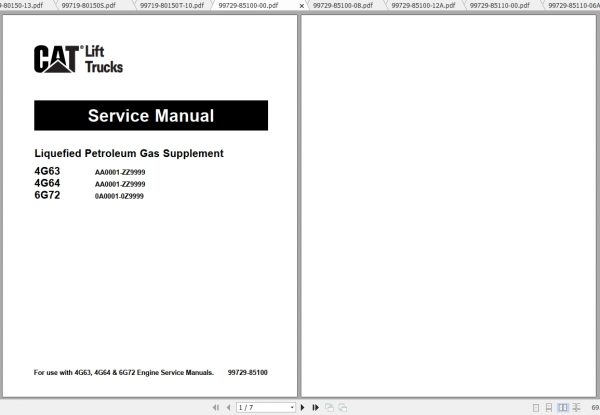 Caterpillar Lift Truck GC30K Service Manuals 1