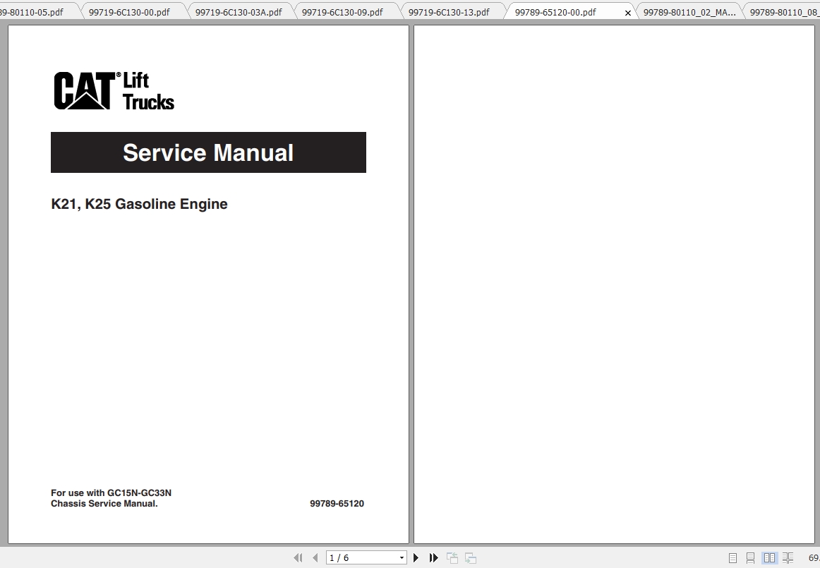 Caterpillar Lift Truck GC30N Service Manuals 1