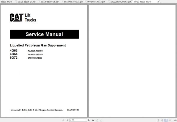 Caterpillar Lift Truck GC30 Service Manuals 1