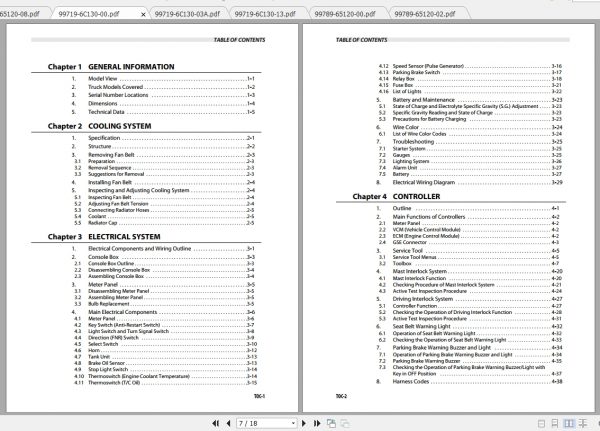 Caterpillar Lift Truck GC33N Service Manuals 2