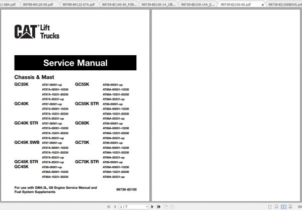 Caterpillar Lift Truck GC35K Service Manuals 3