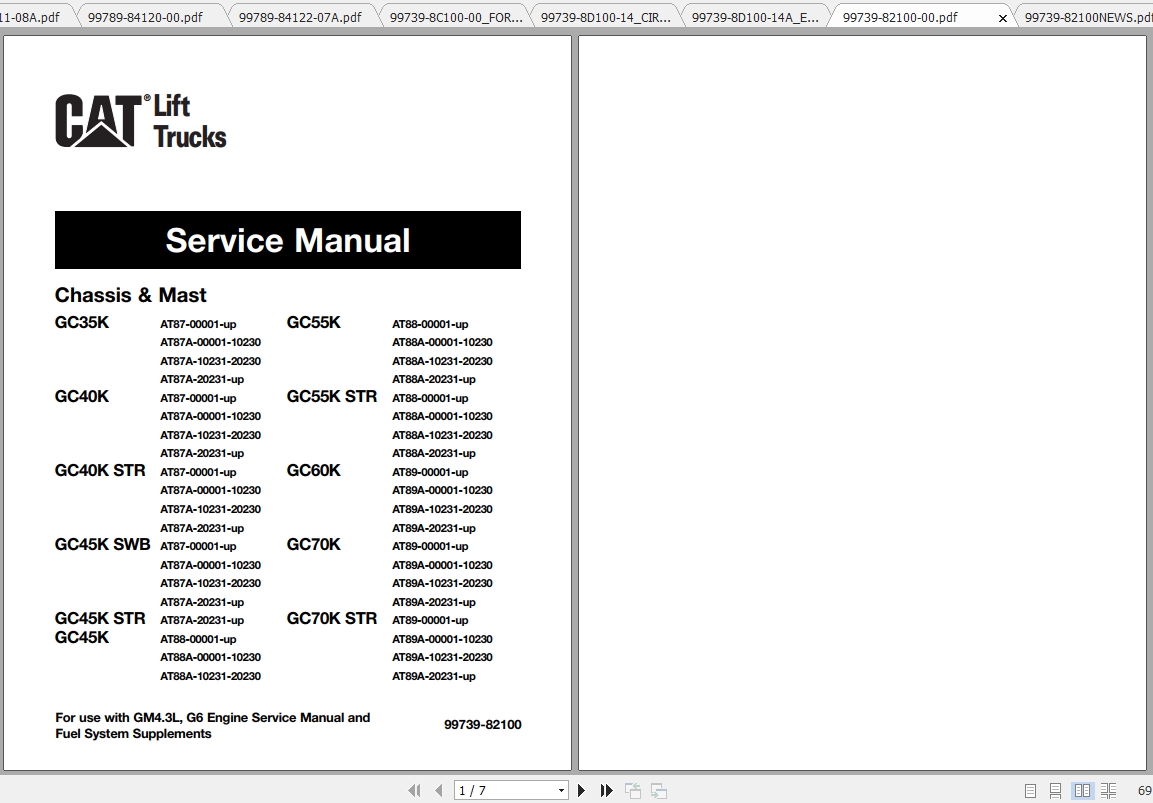Caterpillar Lift Truck GC35K Service Manuals 3