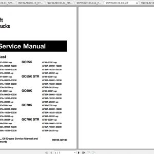 Caterpillar Lift Truck GC45K SWB Service Manuals 1