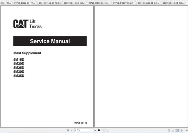 Caterpillar Lift Truck GP15ZN Service Manuals 1