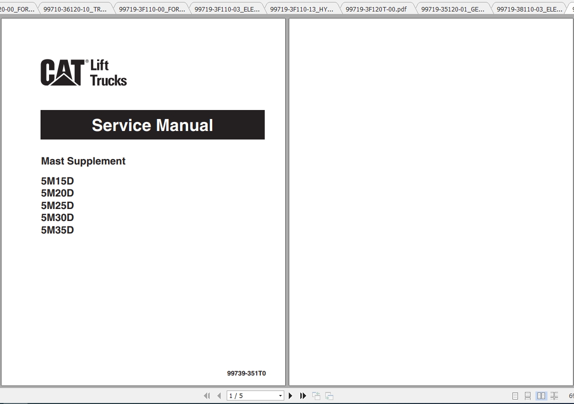 Caterpillar Lift Truck GP15ZN Service Manuals 1