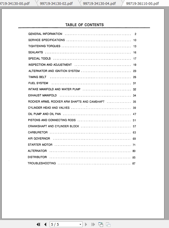 Caterpillar Lift Truck GP15 MC Service Manuals 2