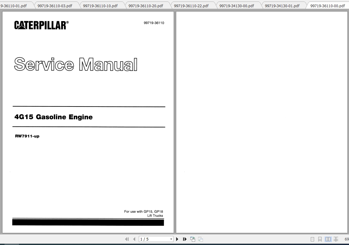 Caterpillar Lift Truck GP18 MC Service Manuals 1