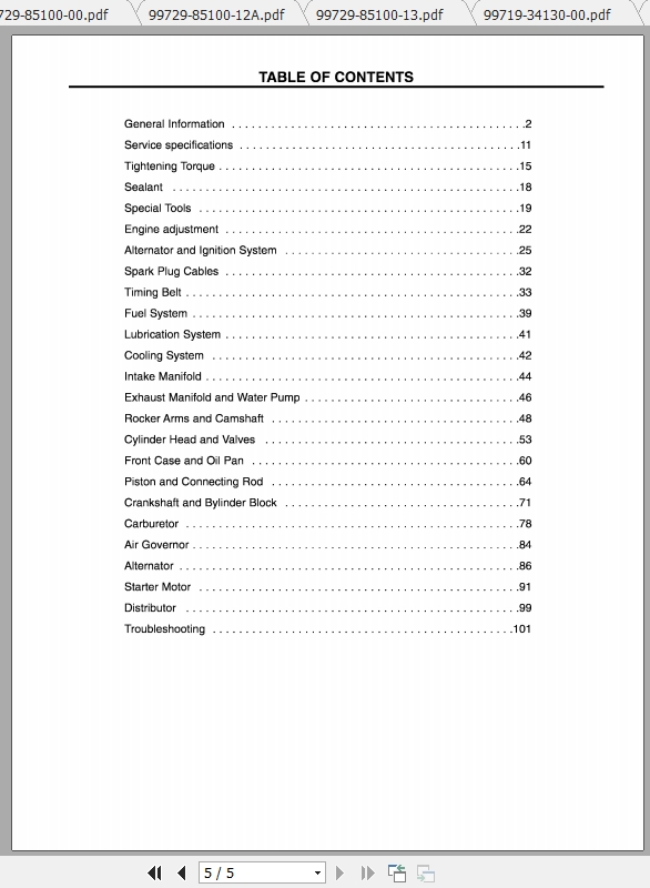 Caterpillar Lift Truck GP18 Service Manuals 3
