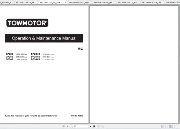 Caterpillar Lift Truck GP25S Service Manuals 1
