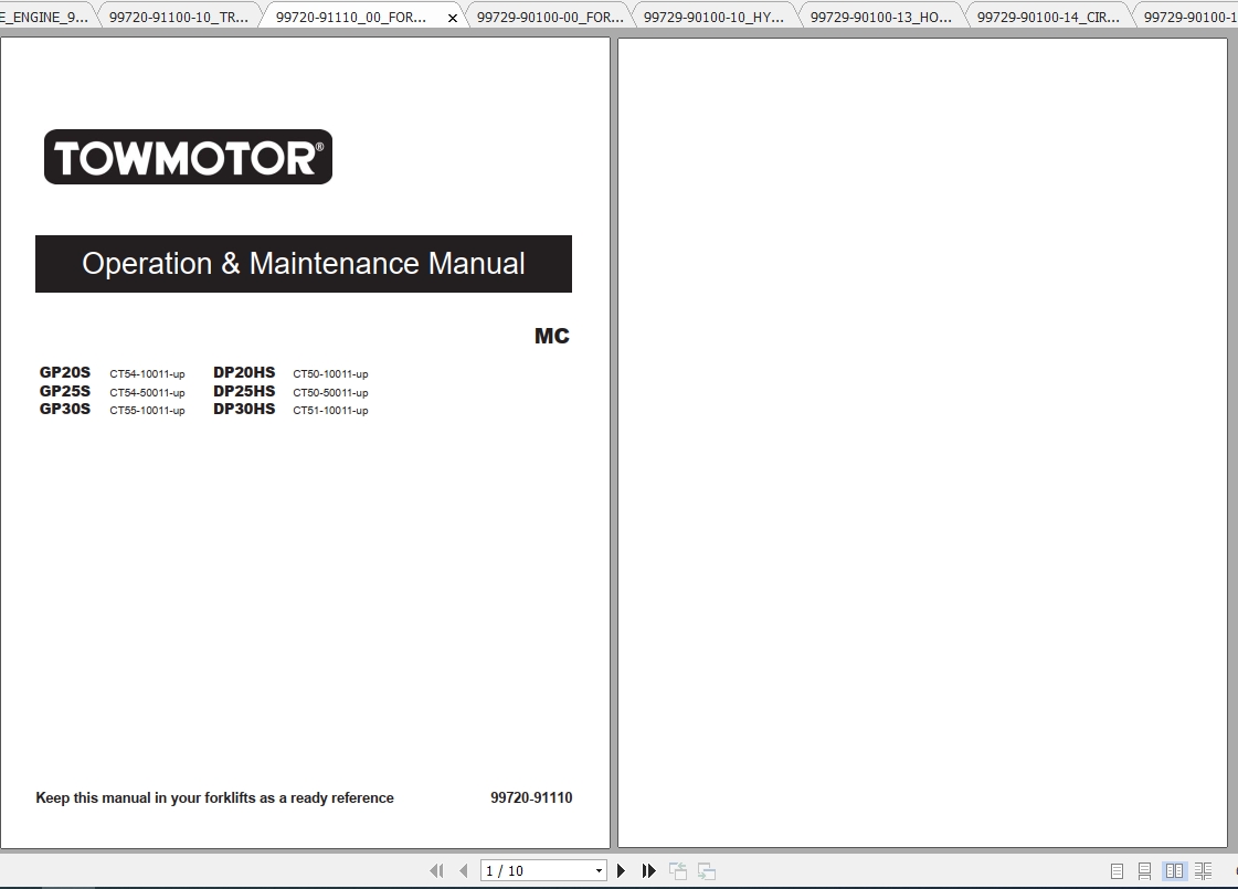 Caterpillar Lift Truck GP25S Service Manuals 1
