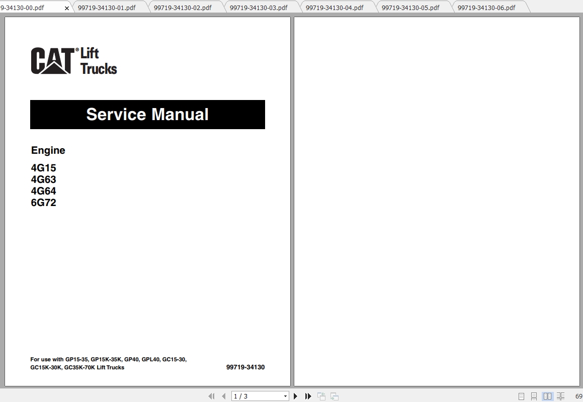 Caterpillar Lift Truck GP25 MC Service Manuals 1