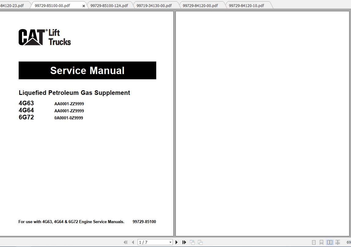 Caterpillar Lift Truck GP30 Service Manuals 1