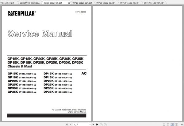 Caterpillar Lift Truck GP35K FC Service Manuals 2