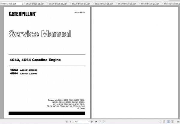 Caterpillar Lift Truck GP35 MC Service Manuals 2