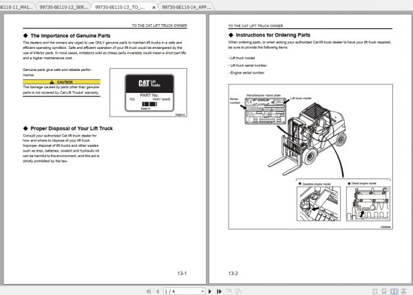 Caterpillar Lift Truck GP40N1 Service Manuals 3