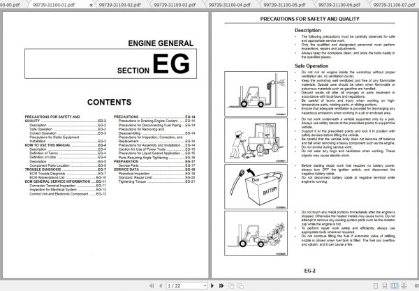 Caterpillar Lift Truck GP50NF Service Manuals 2