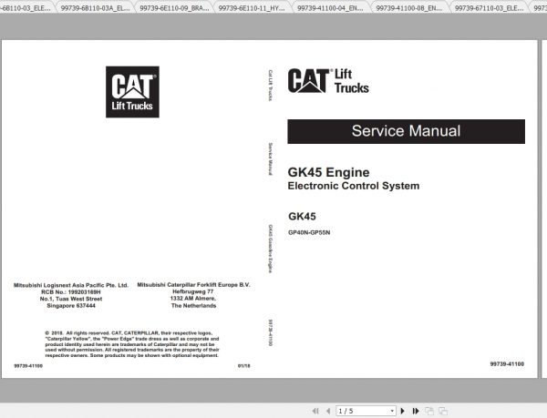 Caterpillar Lift Truck GP55N Service Manuals 3