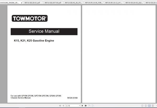 Caterpillar Lift Truck GPE20CN Service Manuals 1