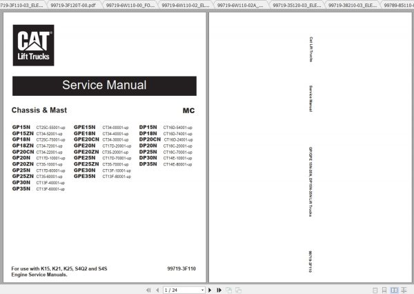 Caterpillar Lift Truck GPE30N Service Manuals 1