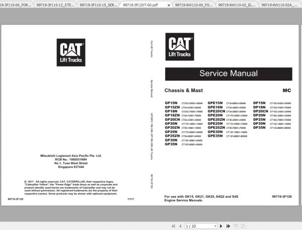 Caterpillar Lift Truck GPE35N Service Manuals 2