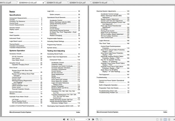 Caterpillar Lift Truck M100D 36 48V Service Manuals 2