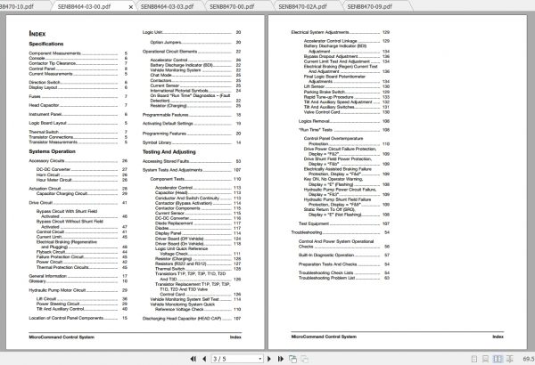Caterpillar Lift Truck M100D 72 80V Service Manuals 2