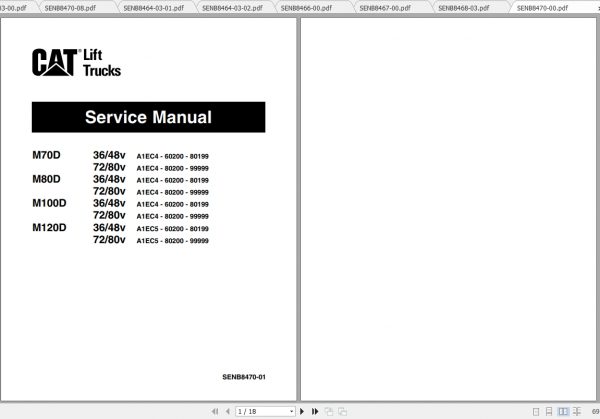 Caterpillar Lift Truck M100D Service Manuals 1