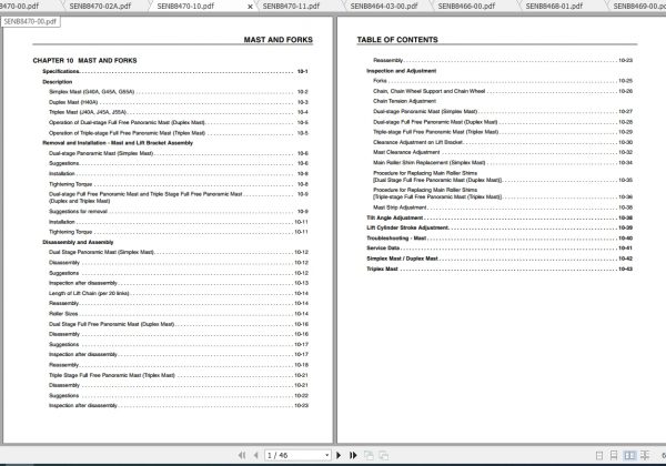 Caterpillar Lift Truck M120D Service Manuals 2