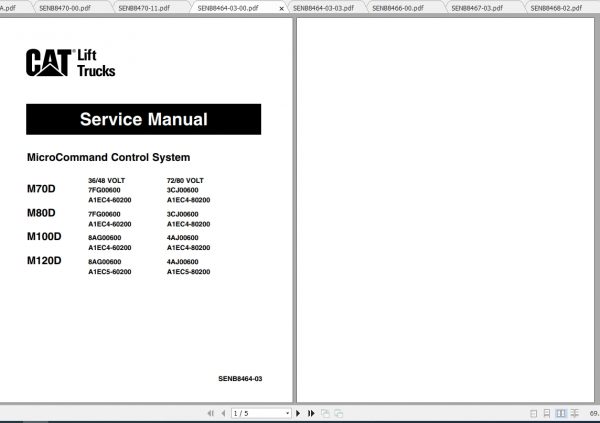 Caterpillar Lift Truck M80D Service Manuals 1
