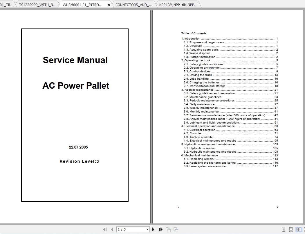 Caterpillar Lift Truck NNPP16M Service Manuals 2