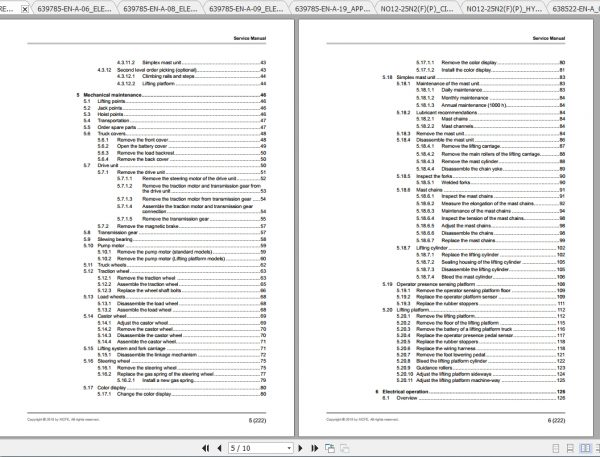Caterpillar Lift Truck NO12N2FP Service Manuals 2