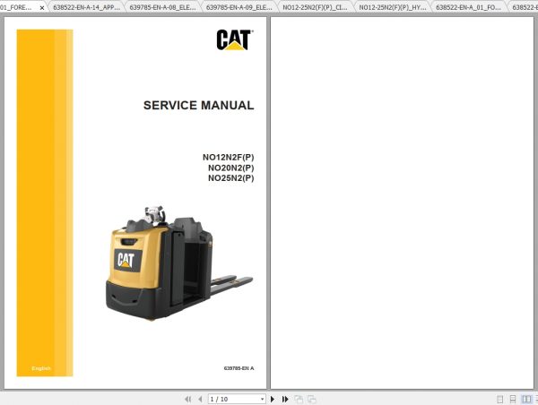 Caterpillar Lift Truck NO20N2P Service Manuals 1
