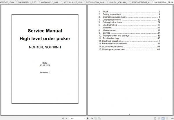 Caterpillar Lift Truck NOH10NH Service Manuals 2