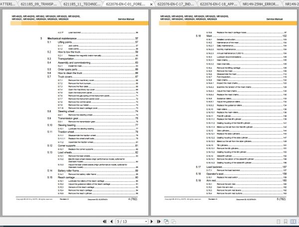 Caterpillar Lift Truck NR14N2S Service Manuals 2